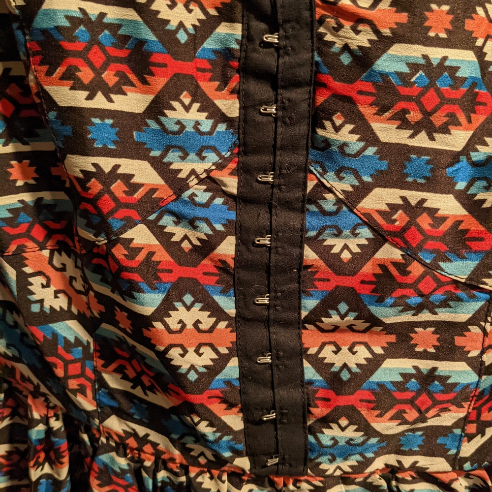 Colorful Geometric Pattern Dress - Picture 2 of 3